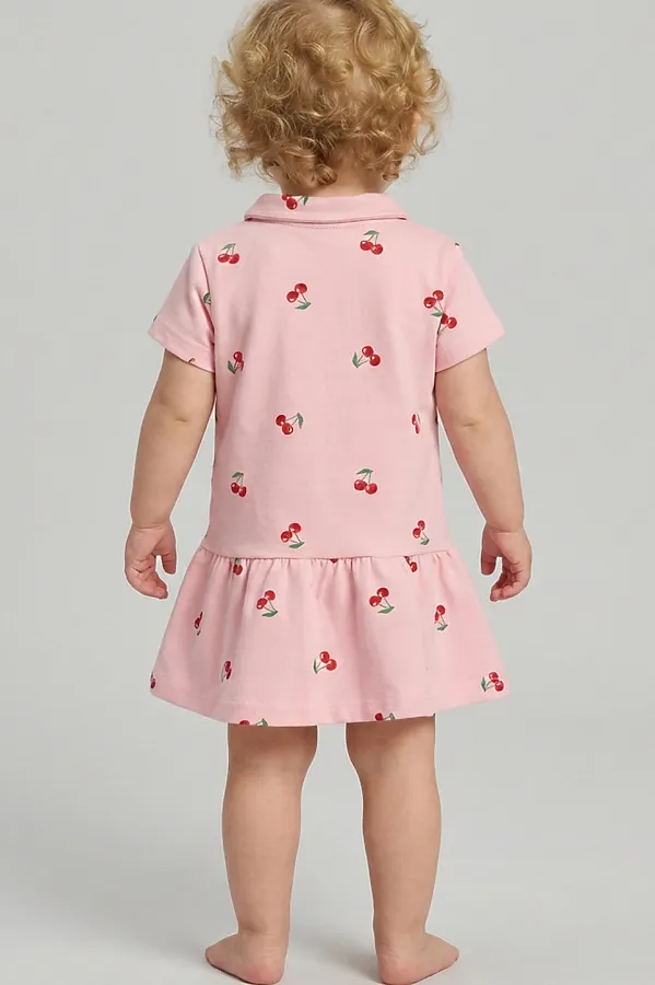 Платье детское трикотажное для девочек PLAYTODAY, разноцветный - фото 2