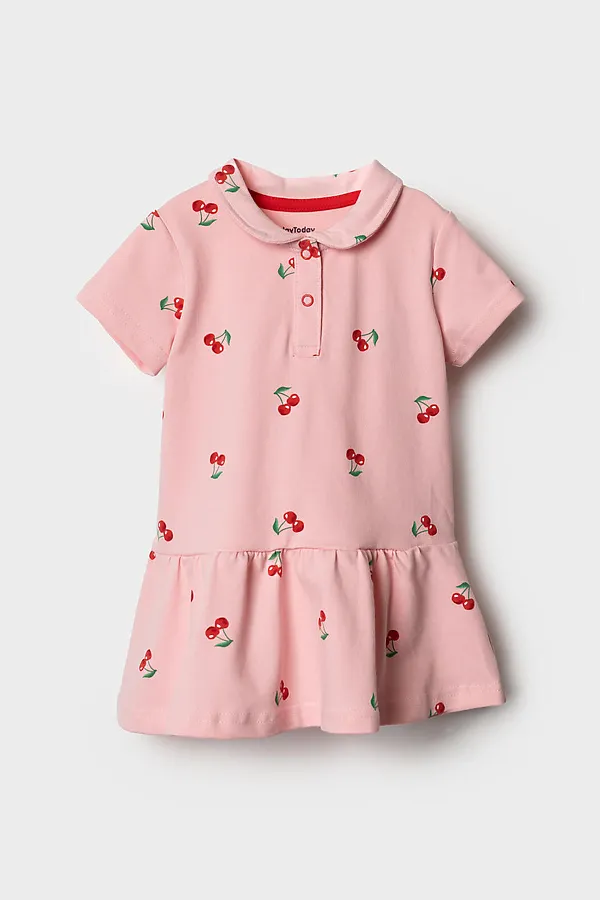 Платье детское трикотажное для девочек PLAYTODAY, разноцветный - фото 2