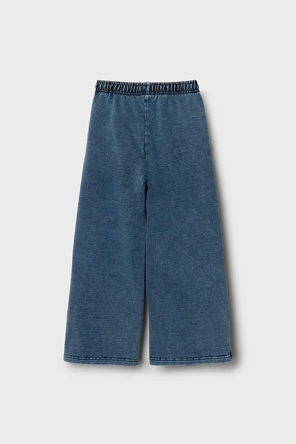 Брюки трикотажные для девочек PLAYTODAY, синий - фото 2