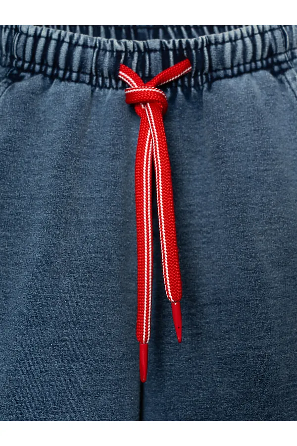 Брюки трикотажные для девочек PLAYTODAY, синий - фото 2