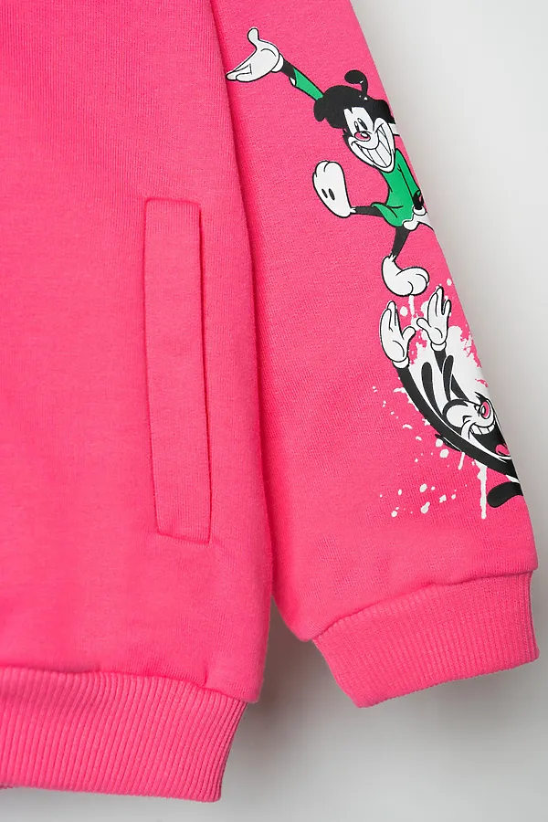 Комплект детский трикотажный для девочек: толстовка, брюки PLAYTODAY, розовый - фото 2