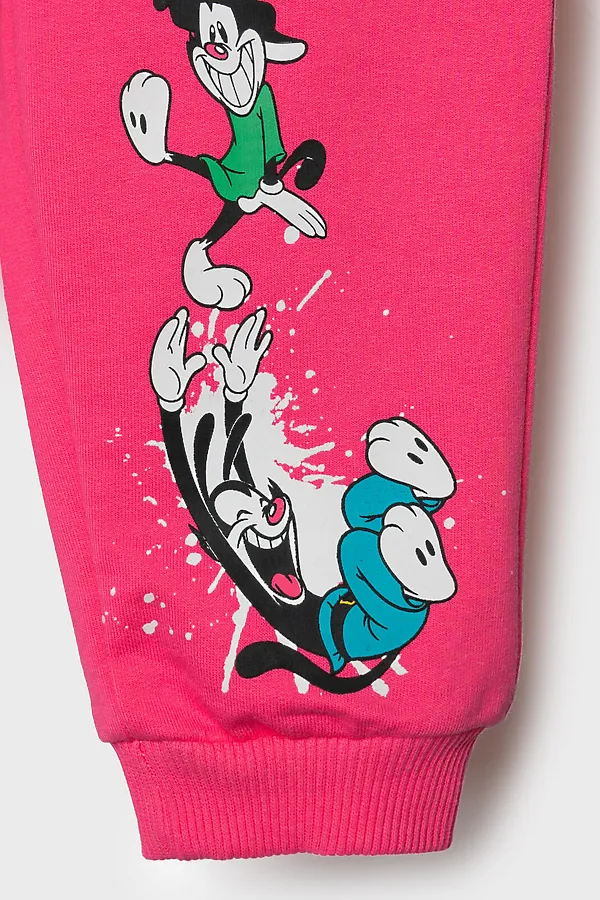 Комплект детский трикотажный для девочек: толстовка, брюки PLAYTODAY, розовый - фото 2