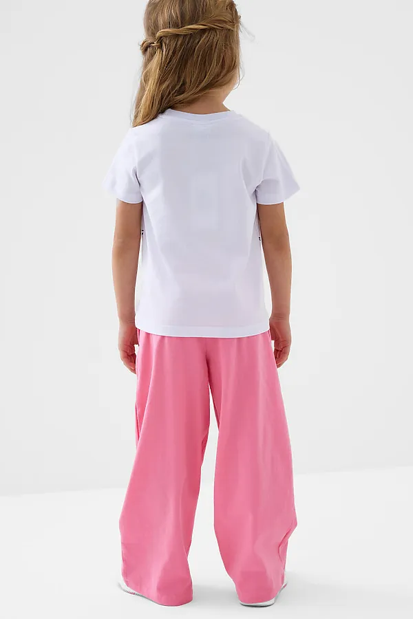 Комплект трикотажный для девочек: фуфайка (футболка), брюки PLAYTODAY, белый,светло-розовый - фото 2