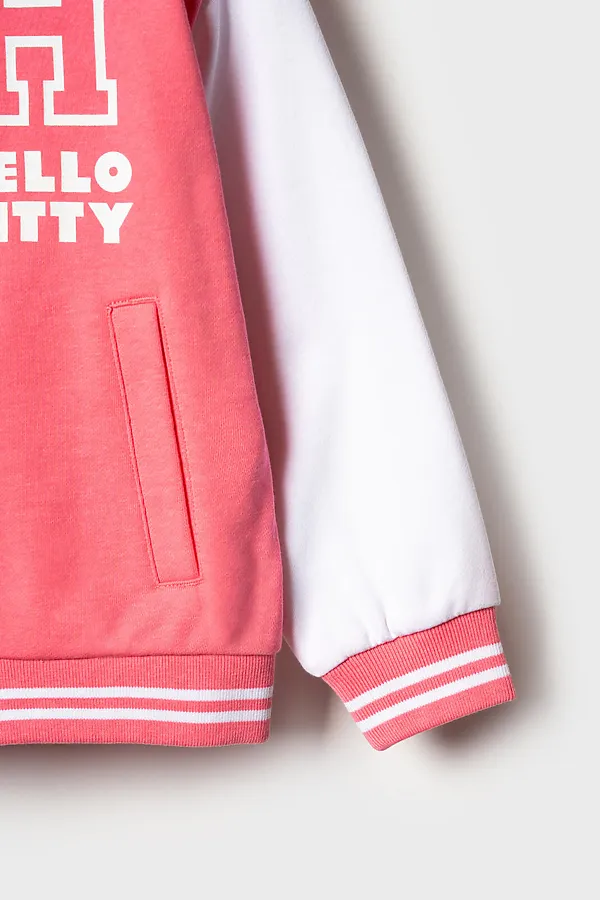 Комплект трикотажный для девочек: толстовка, брюки PLAYTODAY, белый,светло-розовый - фото 2