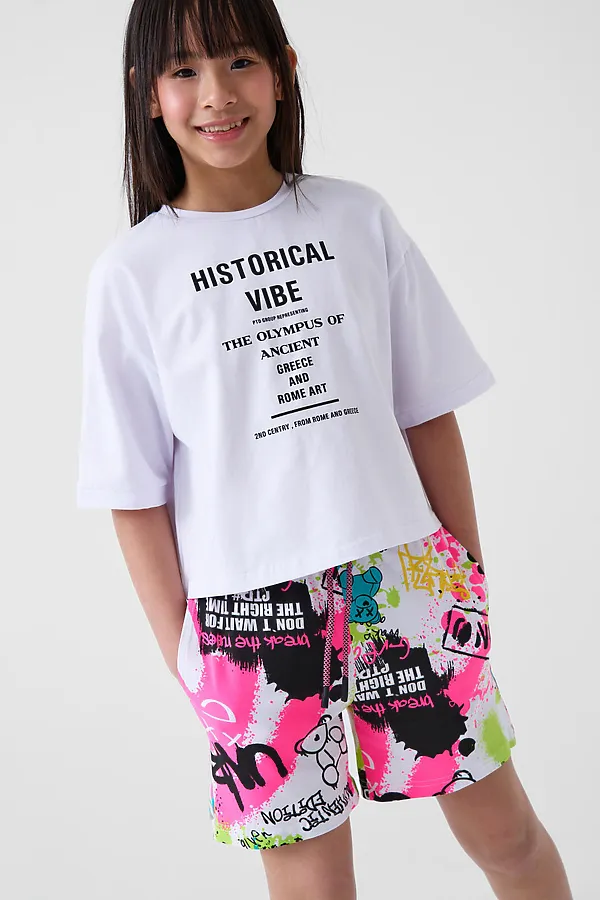 Шорты трикотажные для девочек, 2 шт в комплекте PLAYTODAY, разноцветный - фото 2