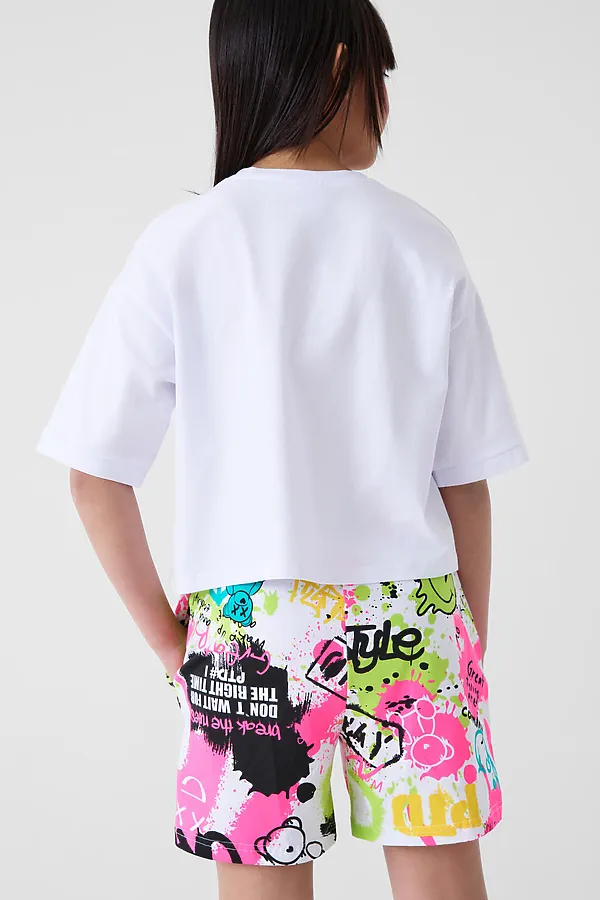 Шорты трикотажные для девочек, 2 шт в комплекте PLAYTODAY, разноцветный - фото 2