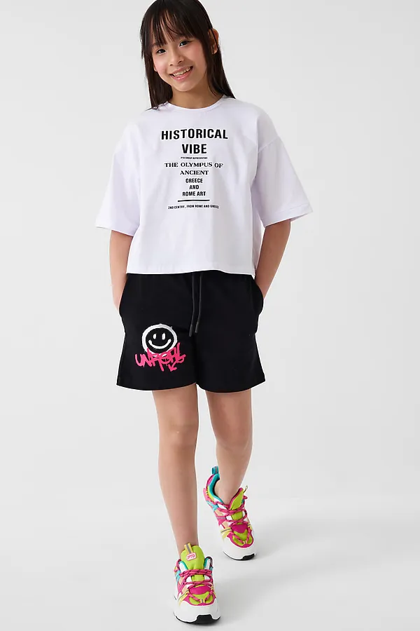 Шорты трикотажные для девочек, 2 шт в комплекте PLAYTODAY, разноцветный - фото 2