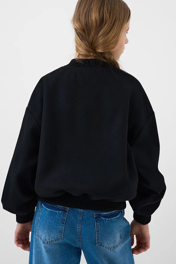 Куртка текстильная для девочек (бомбер) PLAYTODAY, серый меланж - фото 2