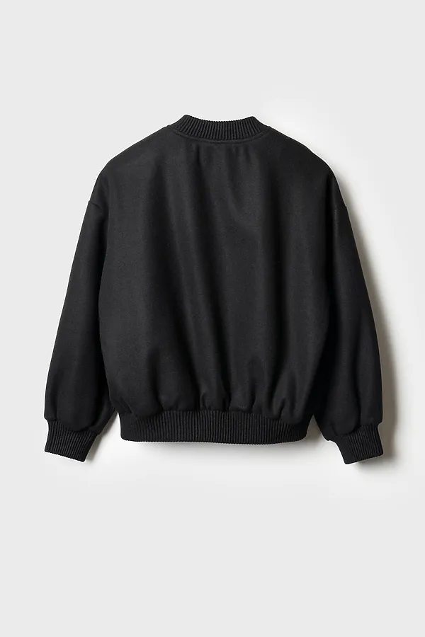 Куртка текстильная для девочек (бомбер) PLAYTODAY, серый меланж - фото 2