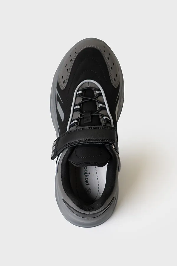 Полуботинки для мальчиков PLAYTODAY, черный,серый - фото 2