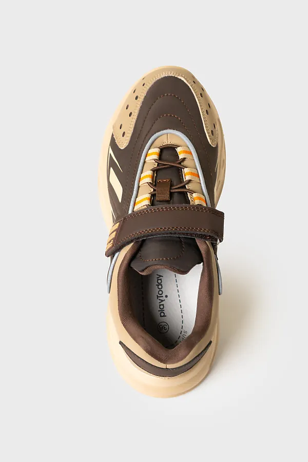 Полуботинки для мальчиков PLAYTODAY, коричневый - фото 2