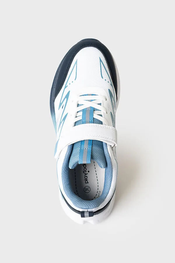 Полуботинки для мальчиков PLAYTODAY, белый,синий - фото 2