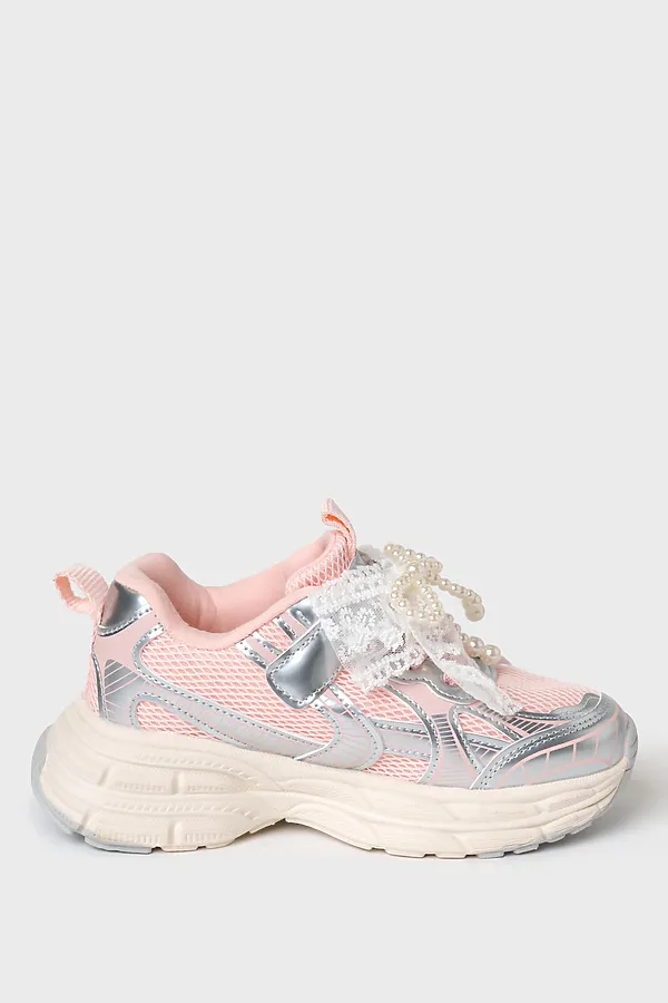 Полуботинки для девочек PLAYTODAY, розовый,серебряный - фото 2