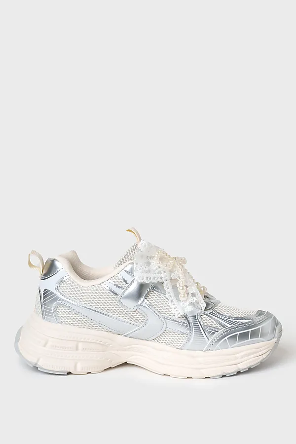 Полуботинки для девочек PLAYTODAY, белый,серебряный - фото 2