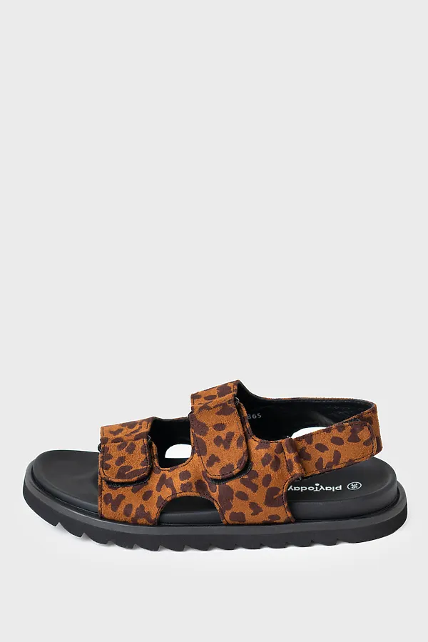 Туфли открытые для девочек PLAYTODAY, коричневый - фото 2