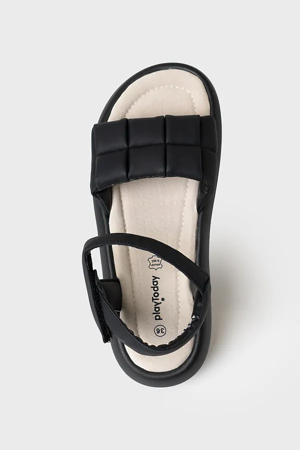 Туфли открытые для девочек PLAYTODAY, черный - фото 2
