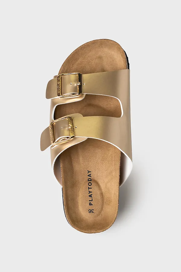 Туфли открытые для девочек PLAYTODAY, золотой - фото 2