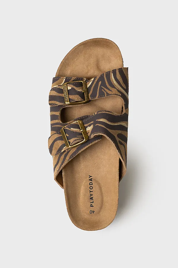 Туфли открытые женские PLAYTODAY, коричневый - фото 2