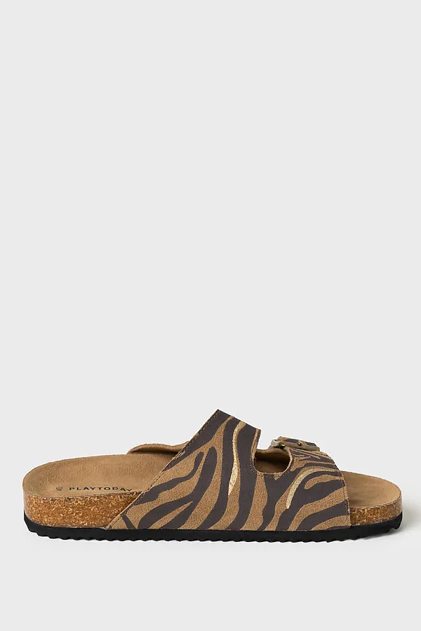 Туфли открытые женские PLAYTODAY, коричневый - фото 2