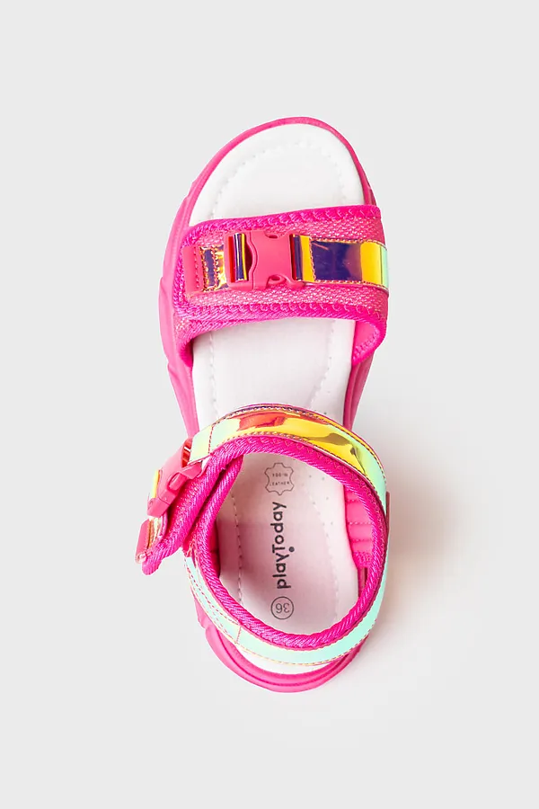 Туфли открытые для девочек PLAYTODAY, фуксия - фото 2
