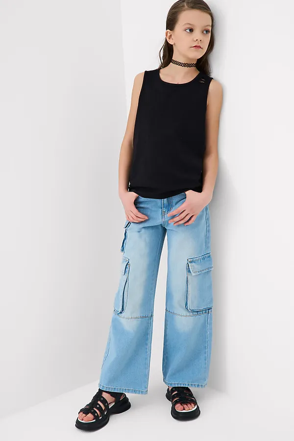 Туфли открытые для девочек PLAYTODAY, черный - фото 2