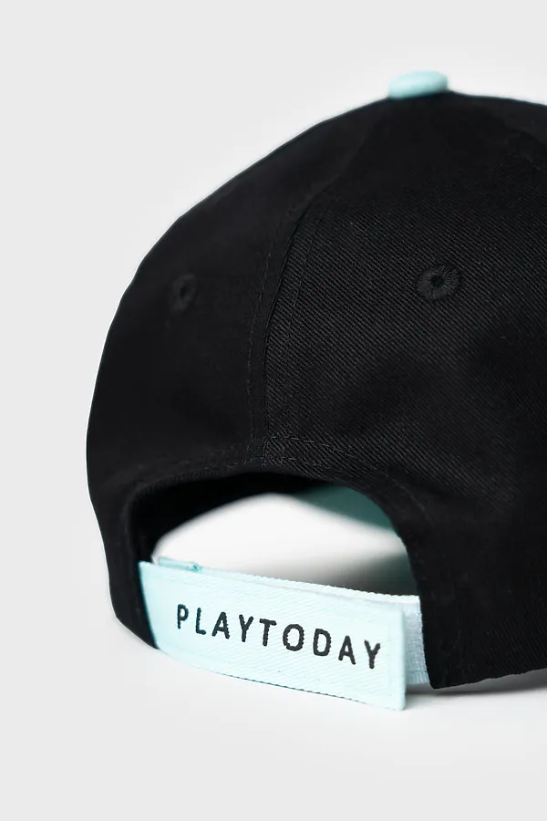 Кепка текстильная для девочек PLAYTODAY, белый,черный,голубой - фото 2