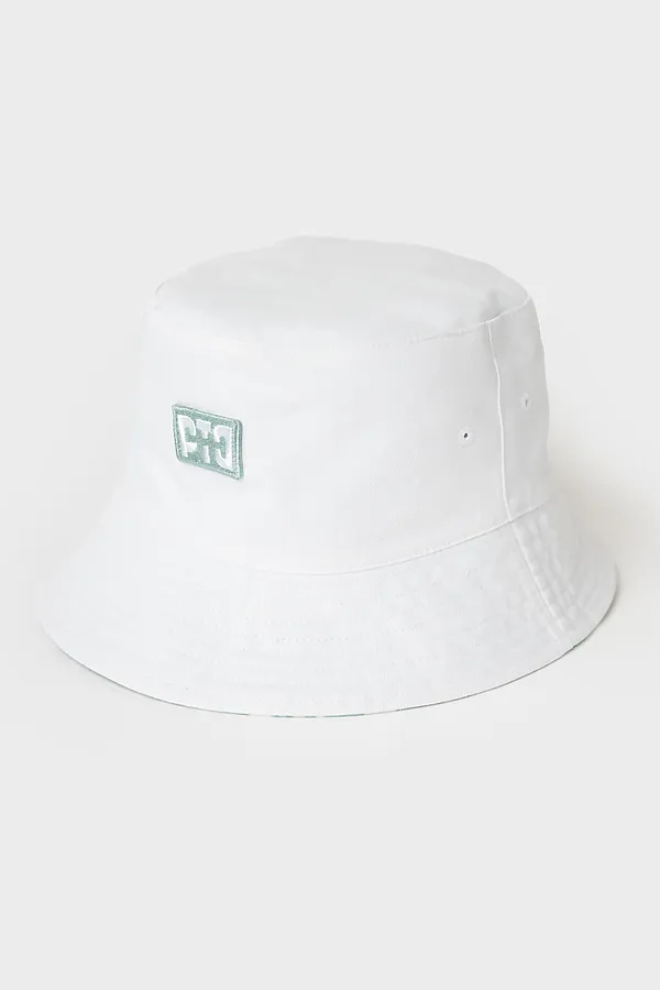 Панама текстильная для девочек PLAYTODAY, белый,светло-зеленый - фото 2