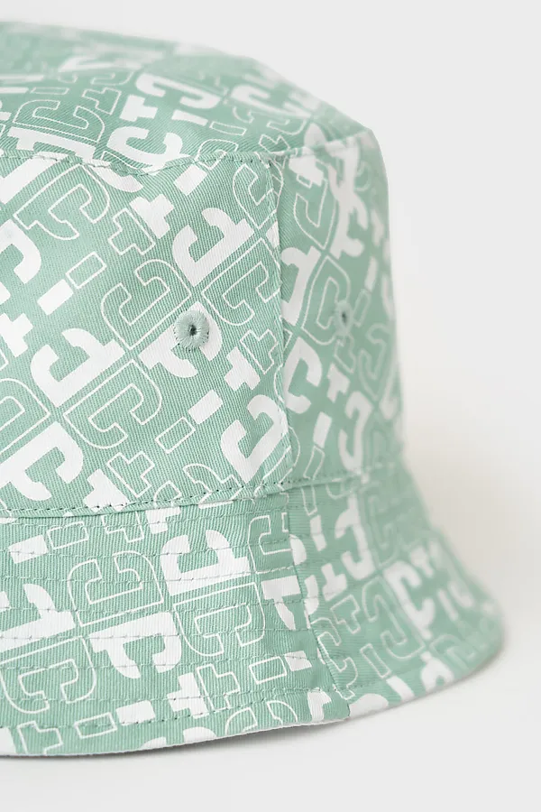 Панама текстильная для девочек PLAYTODAY, белый,светло-зеленый - фото 2