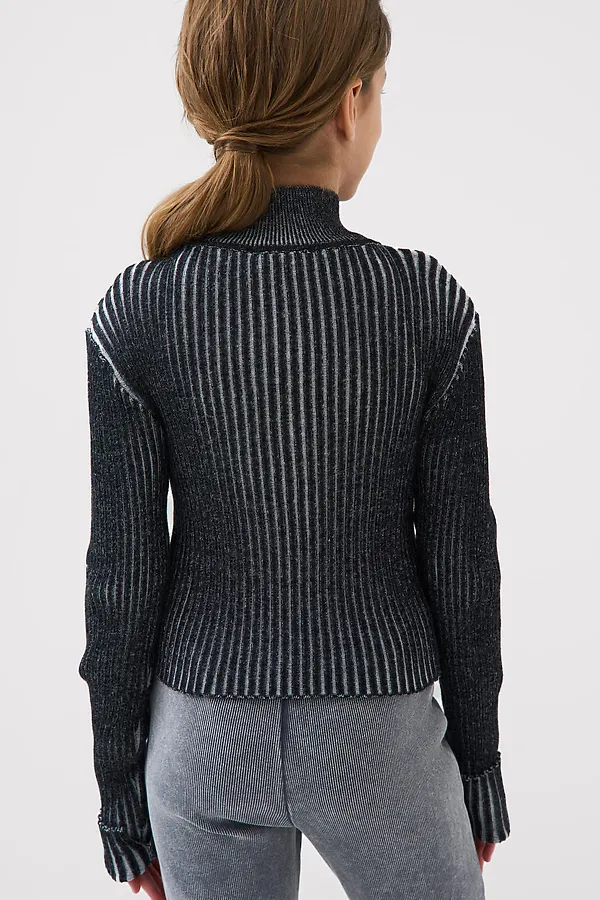 Кардиган трикотажный для девочек PLAYTODAY, темно-серый - фото 2