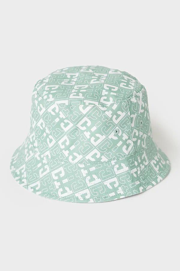 Панама текстильная для женщин PLAYTODAY, белый,светло-зеленый - фото 2