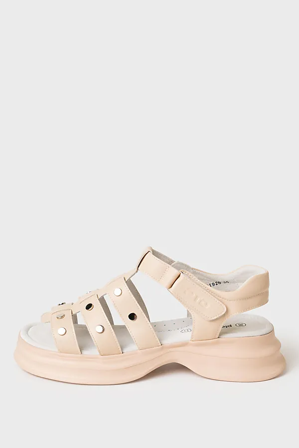 Туфли открытые для девочек PLAYTODAY, бежевый - фото 2