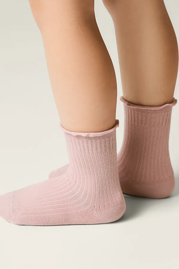 CONTE-KIDS Носки TIP-TOP с декоративным с волнистым бортом CONTE KIDS, пепельно-розовый - фото 2