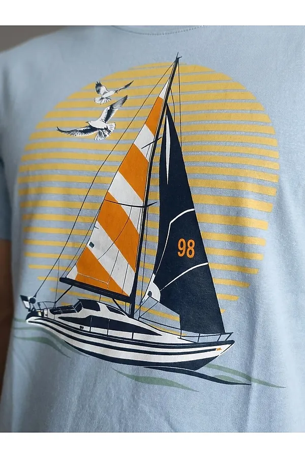 Футболка F5, пастельно-голубой - фото 2