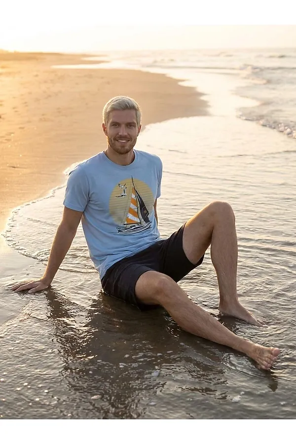 Футболка F5, пастельно-голубой - фото 2