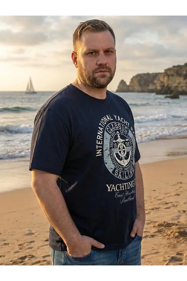 Футболка F5, темно-синий - фото 2