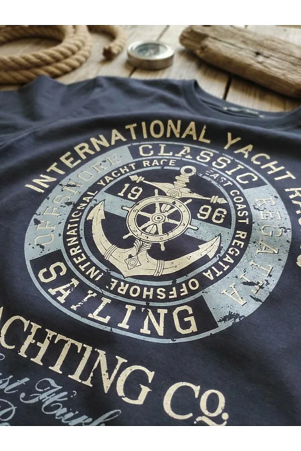 Футболка F5, темно-синий - фото 2