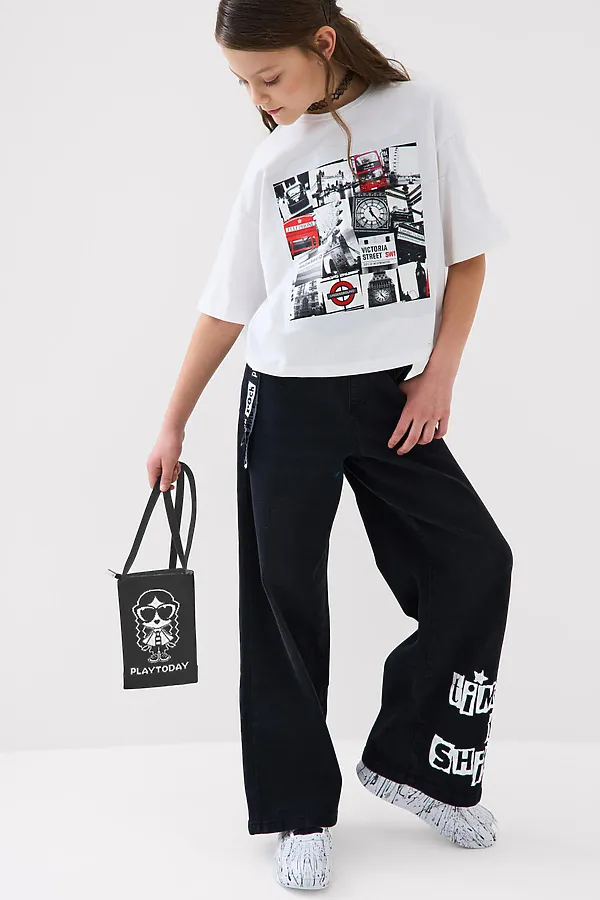 Сумка для девочек PLAYTODAY, черный - фото 2