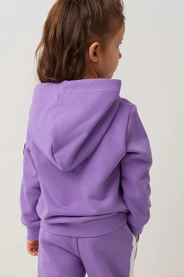 Толстовка трикотажная для девочек PLAYTODAY, сиреневый - фото 2