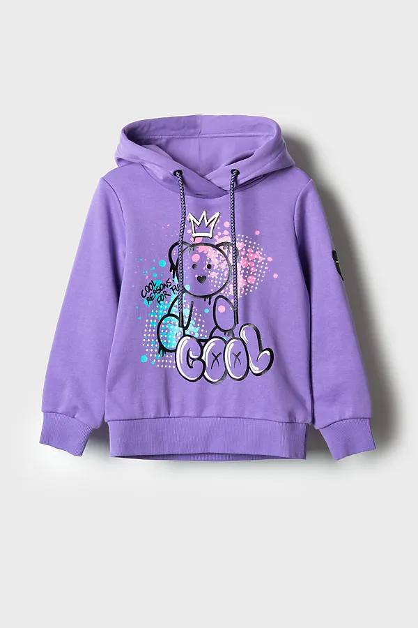 Толстовка трикотажная для девочек PLAYTODAY, сиреневый - фото 2