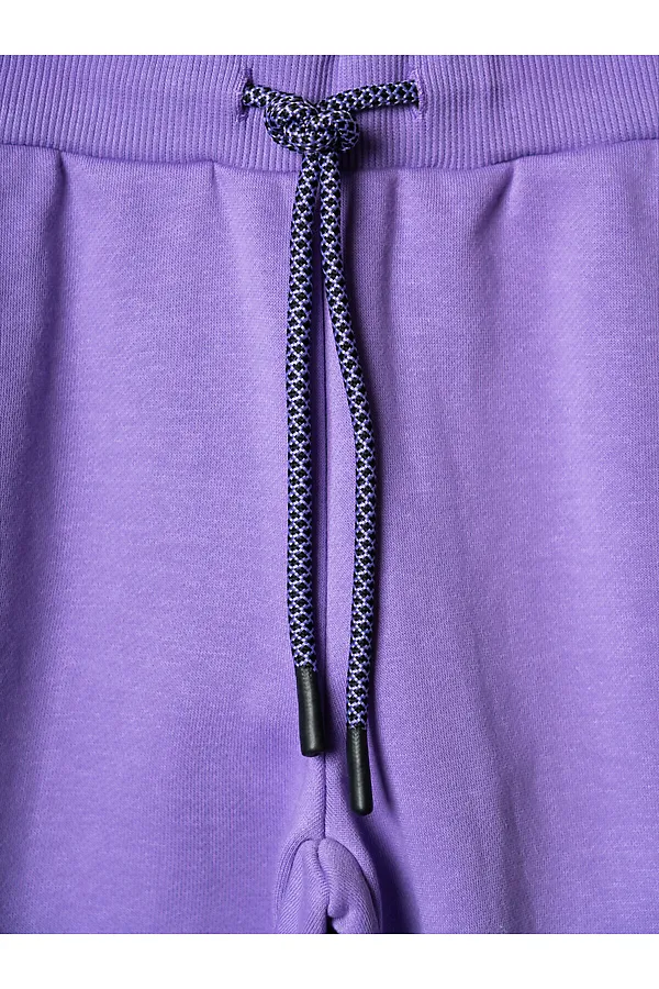 Брюки трикотажные для девочек PLAYTODAY, сиреневый - фото 2