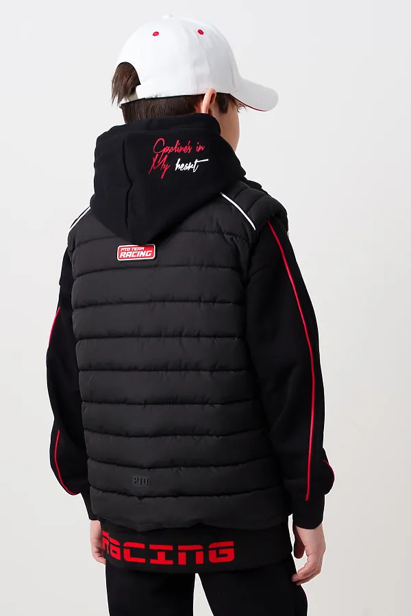 Жилет текстильный с полиуретановым покрытием для мальчиков PLAYTODAY, белый,черный,красный - фото 2