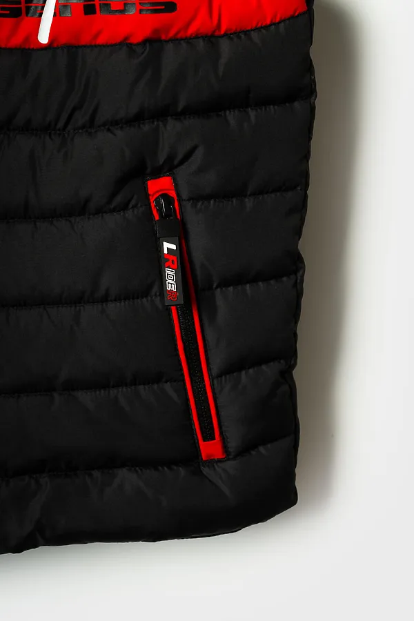 Жилет текстильный с полиуретановым покрытием для мальчиков PLAYTODAY, белый,черный,красный - фото 2