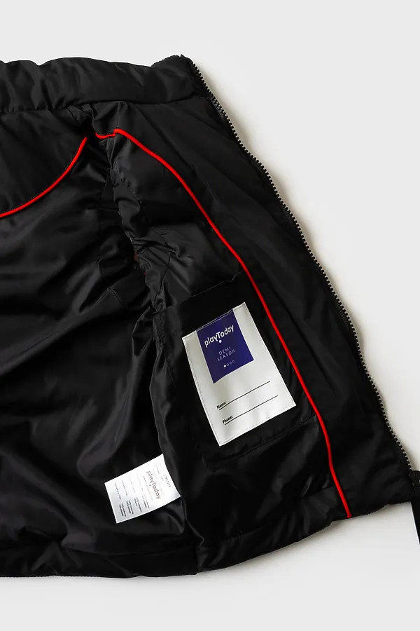 Жилет текстильный с полиуретановым покрытием для мальчиков PLAYTODAY, белый,черный,красный - фото 2