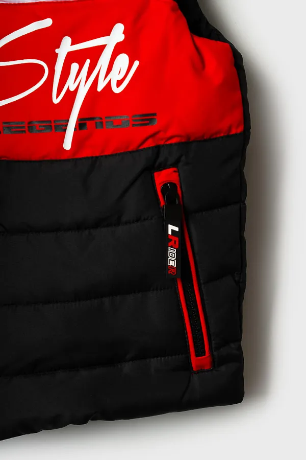 Жилет текстильный с полиуретановым покрытием для мальчиков PLAYTODAY, белый,черный,красный - фото 2