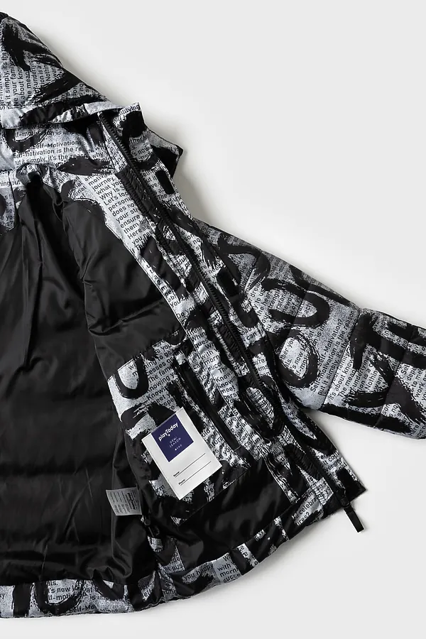 Куртка текстильная с полиуретановым покрытием для мальчиков PLAYTODAY, черный,серый,светло-серый - фото 2