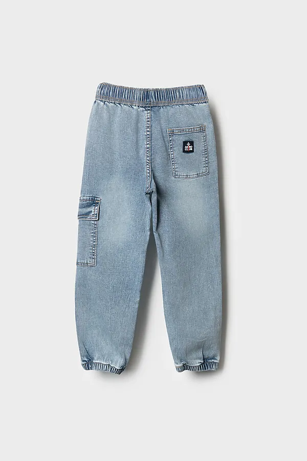 Брюки текстильные джинсовые для мальчиков PLAYTODAY, синий - фото 2