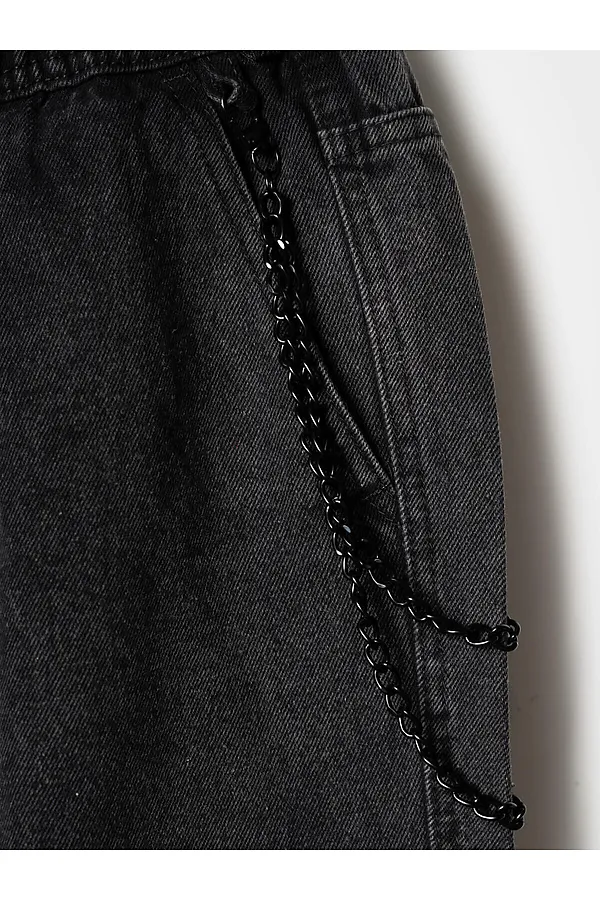 Брюки текстильные джинсовые для мальчиков PLAYTODAY, черный - фото 2