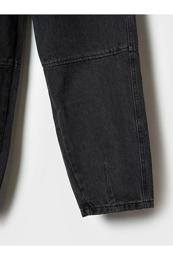 Брюки текстильные джинсовые для мальчиков PLAYTODAY, черный - фото 2