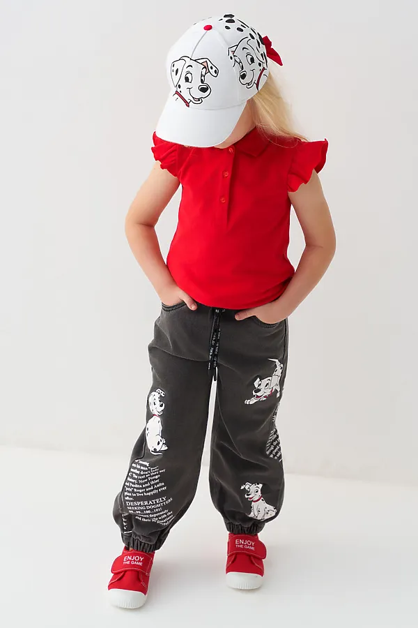 Брюки текстильные джинсовые укороченные для девочек PLAYTODAY, черный - фото 2