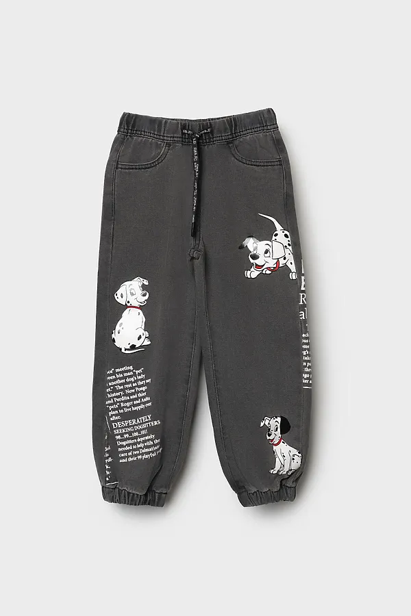 Брюки текстильные джинсовые укороченные для девочек PLAYTODAY, черный - фото 2